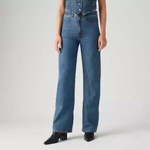 Levi's Premium Ribcage Wide leg  Braided Women's Jeans - Dark Wash -  30x30 -NWT